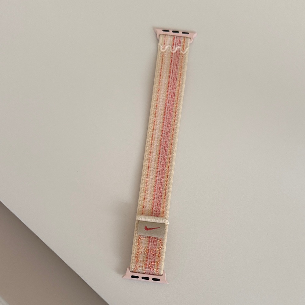 Nike Pink and Orange Apple Watch Band